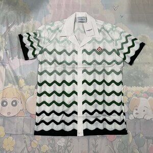 Casablanca Gradient Green Wave Shirt